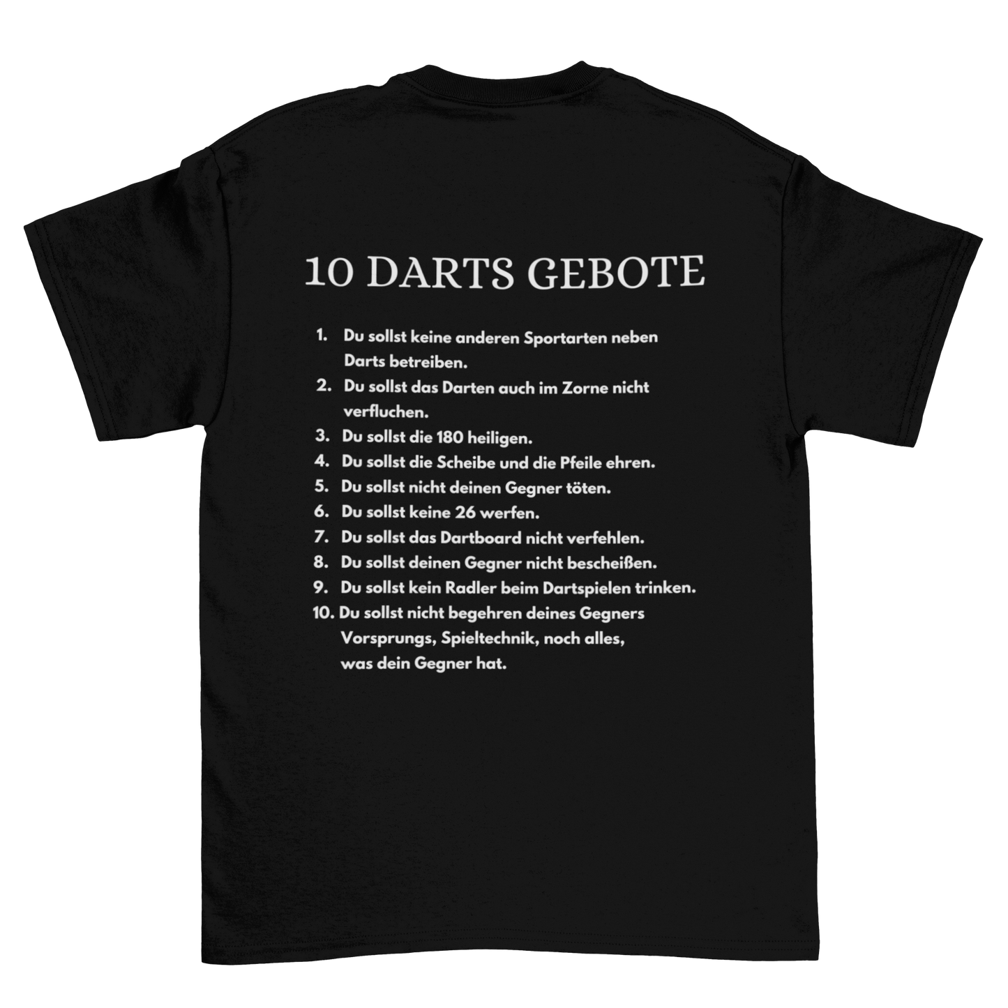 Darts Gebote Rückenaufdruck | Shirt