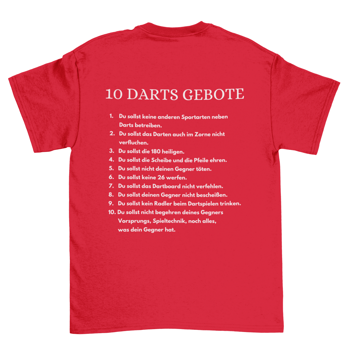 Darts Gebote Rückenaufdruck | Shirt