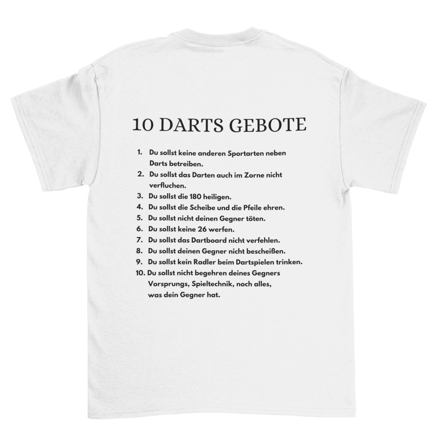 Darts Gebote Rückenaufdruck | Shirt