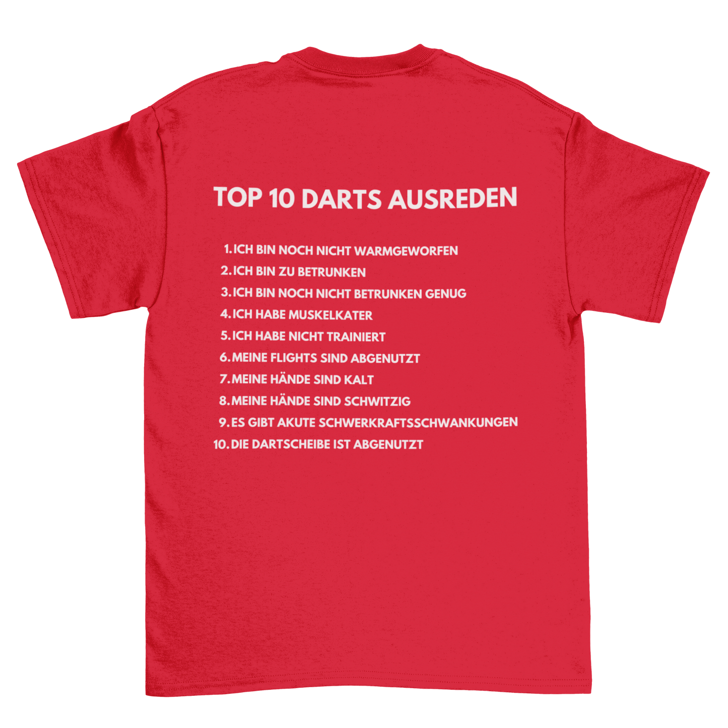 Darts Ausreden - Shirt (Backprint / Rückenaufdruck)