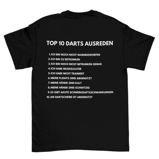Darts Ausreden - Shirt (Backprint / Rückenaufdruck)