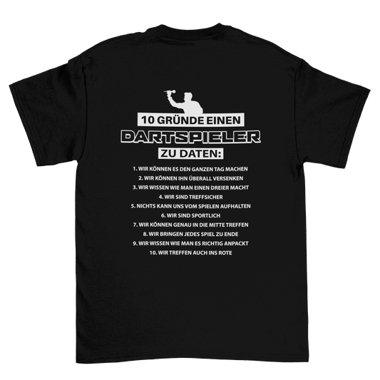 10 Gründe daten - Shirt (Backprint / Rückenaufdruck)