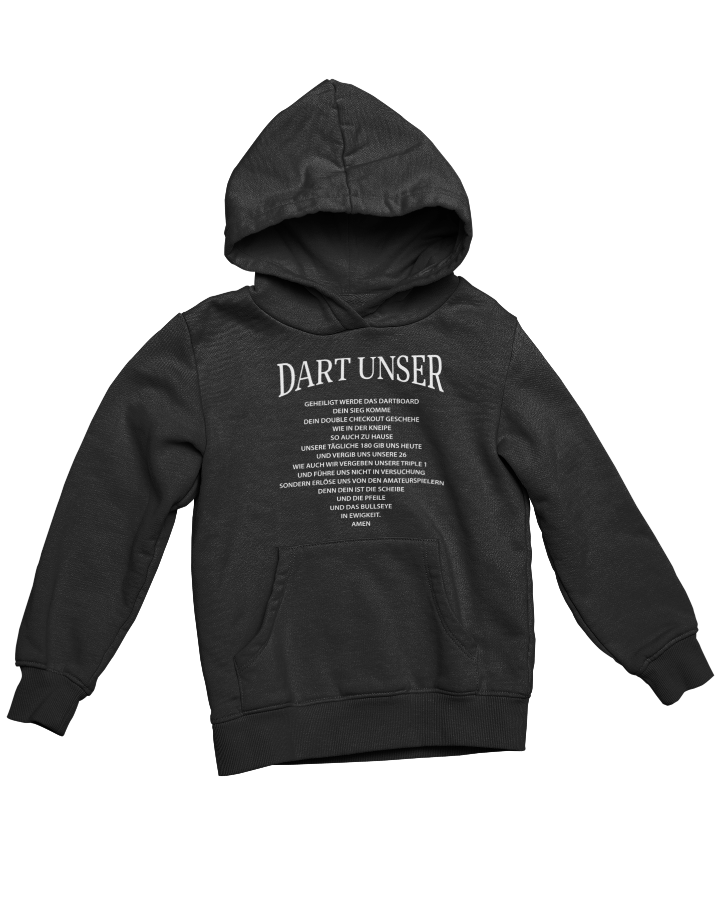 Dart unser - Hoodie (Frontprint / Aufdruck vorne)