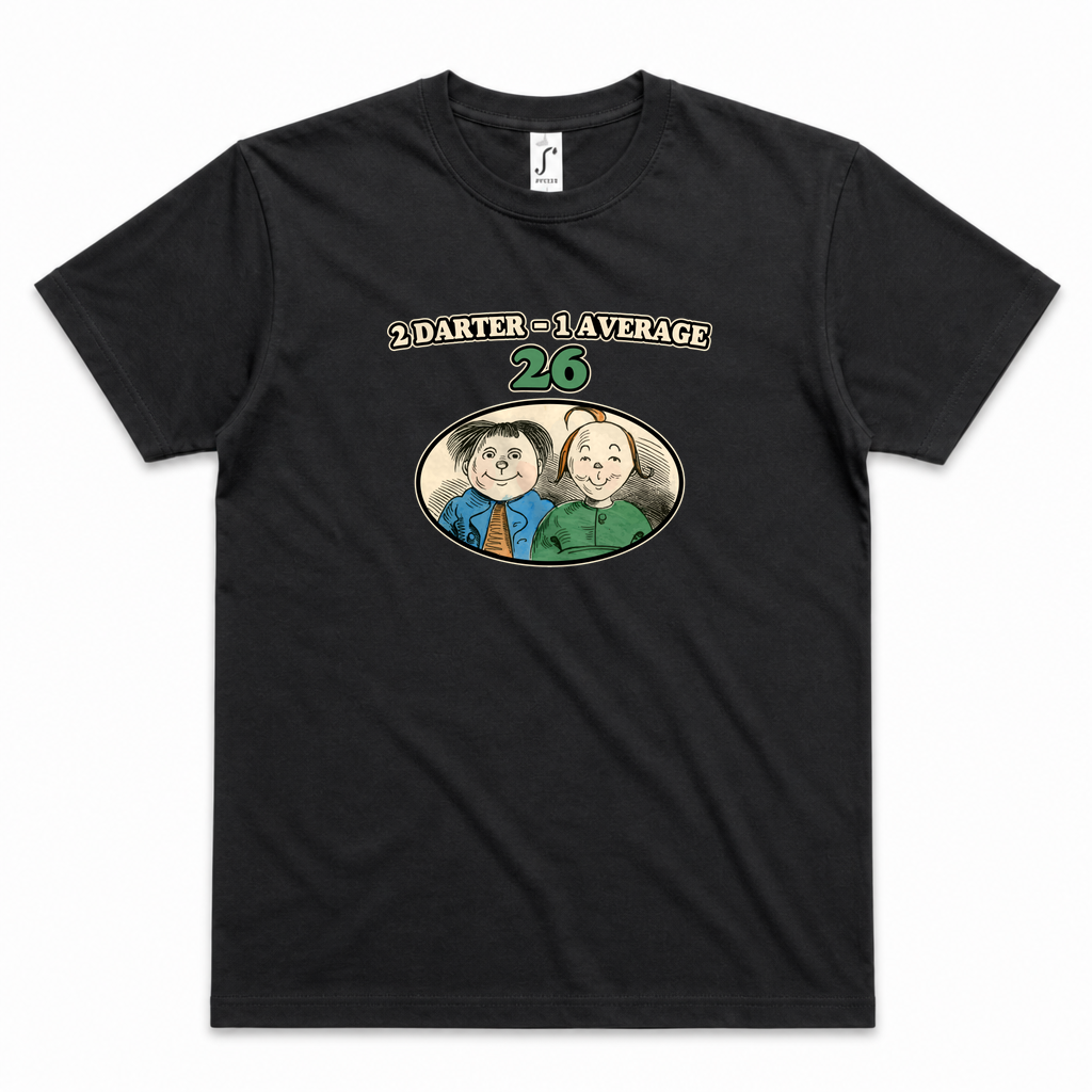 2 Darter 1 Average | Shirt — Schwarz