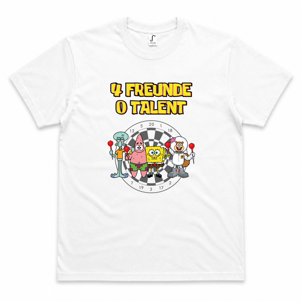 4 Freunde 0 Talent | Shirt — Weiß