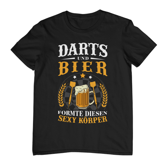 Darts & Bier formte Körper - Shirt
