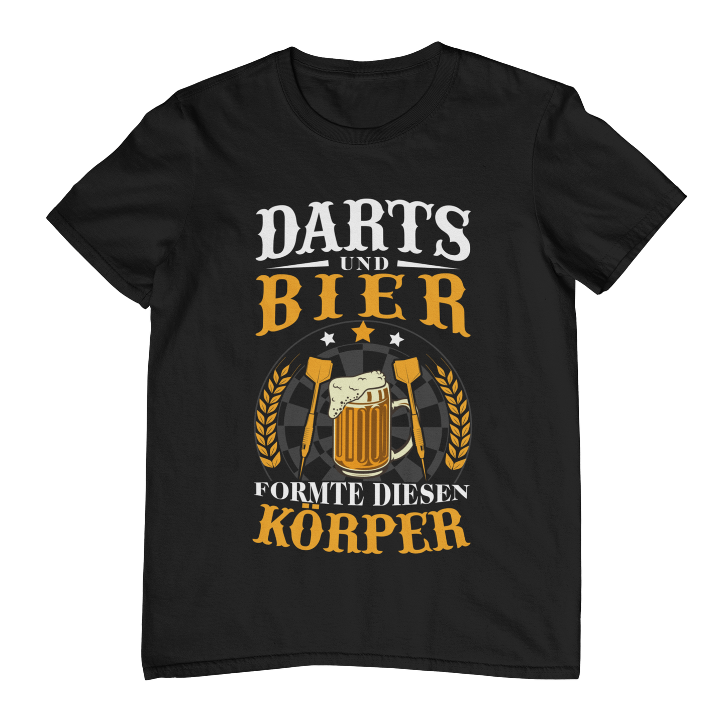 Darts & Bier formte Körper - Shirt